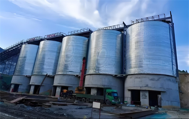辽源螺旋卷板仓施工现场